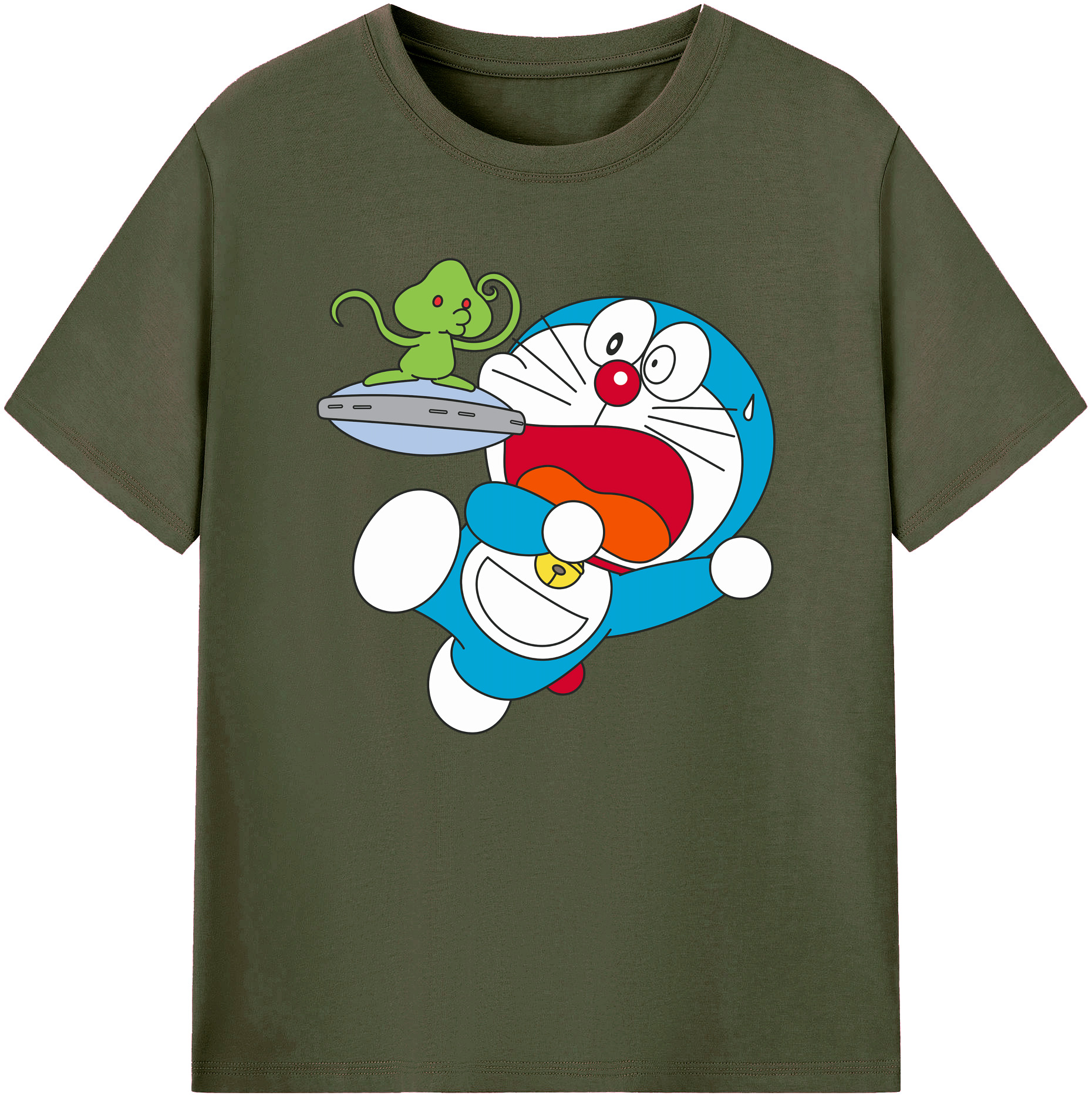 （画像用） ドラえもん Doraemon 綿100％ メンズ半袖Tシャツ｜肌触りやわらか＆通気性